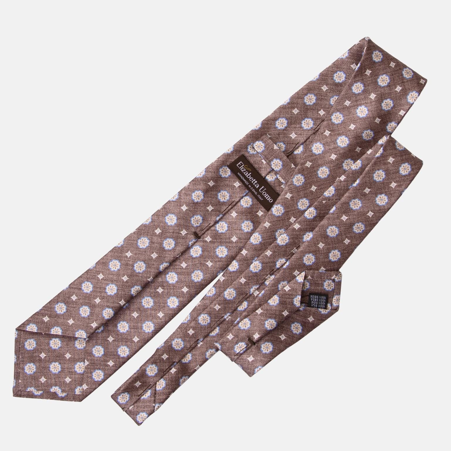Antinori - Printed Silk Tie - Brown - My Men's Shop