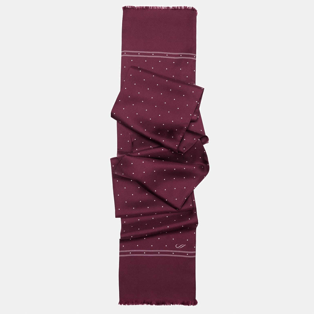 Savona - Slim Silk Scarf - Burgundy - My Men's Shop