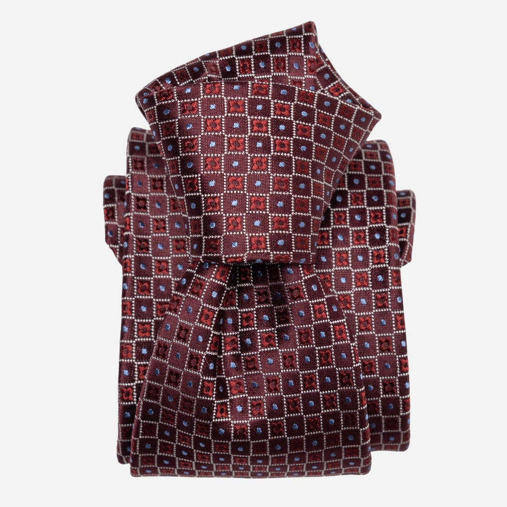 Ravenna - Silk Jacquard Tie - Burgundy - My Men's Shop