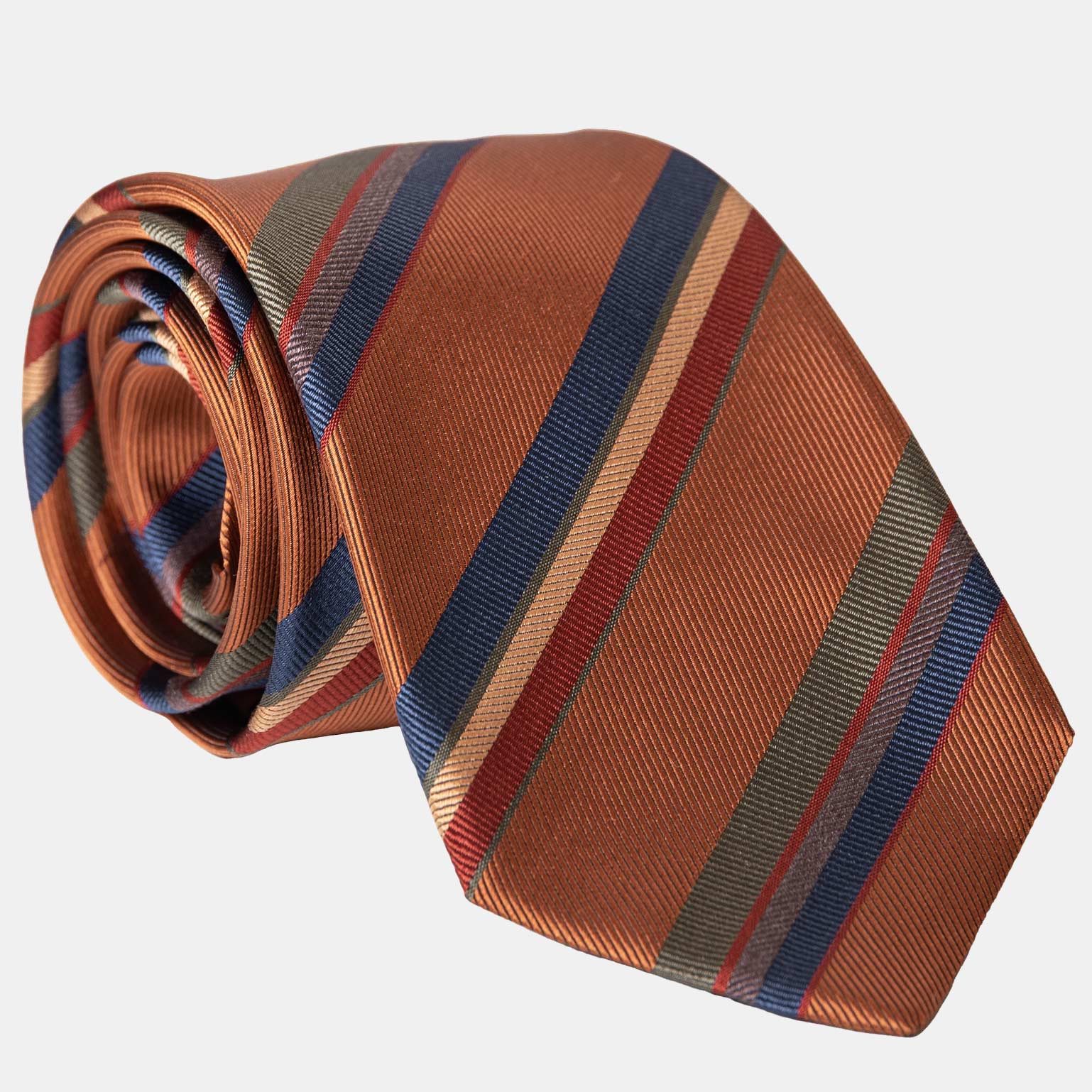 Battisti - Silk Jacquard Tie - Ginger - My Men's Shop