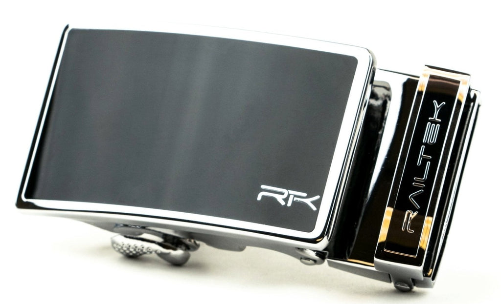 Chrome Black Railtek™ Belt Buckle - My Men's Shop