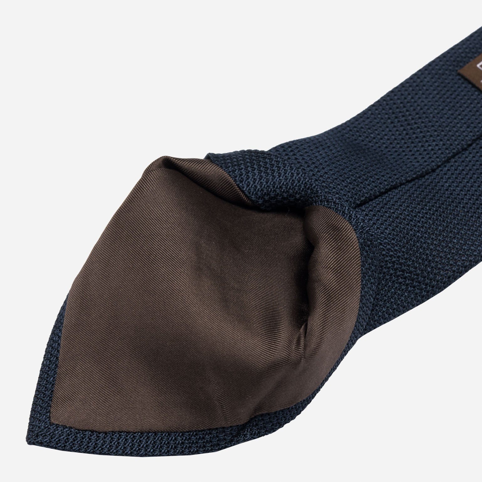 Cavour - Dark Navy Silk Grenadine Tie - My Men's Shop