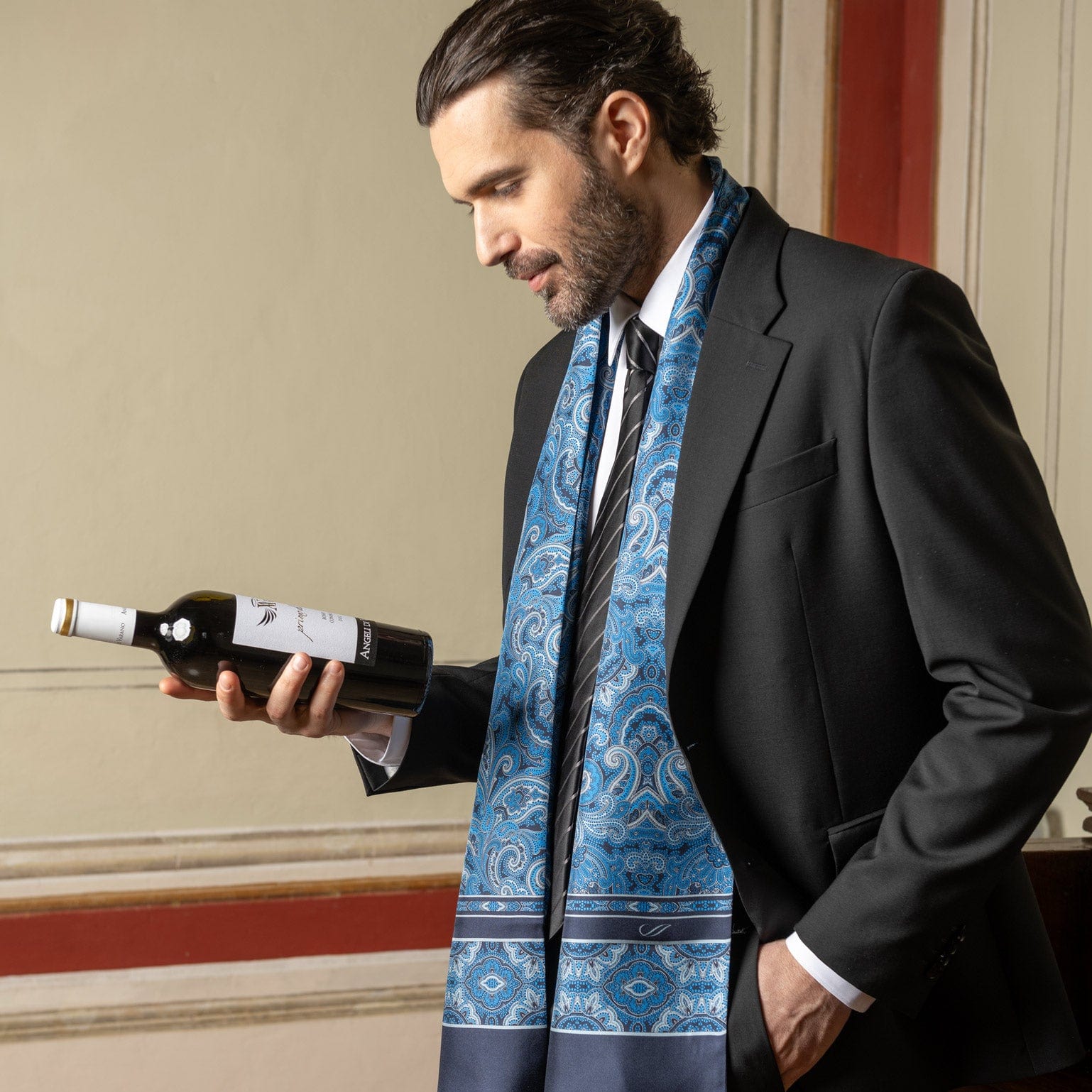 Ferrara - Silk Scarf - Blue - My Men's Shop