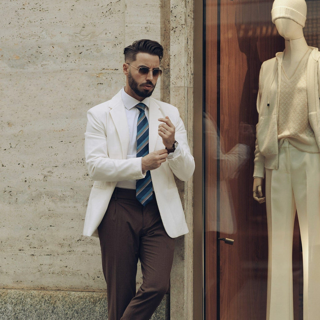 Corso - Silk Jacquard Tie - Petrol Blue - My Men's Shop