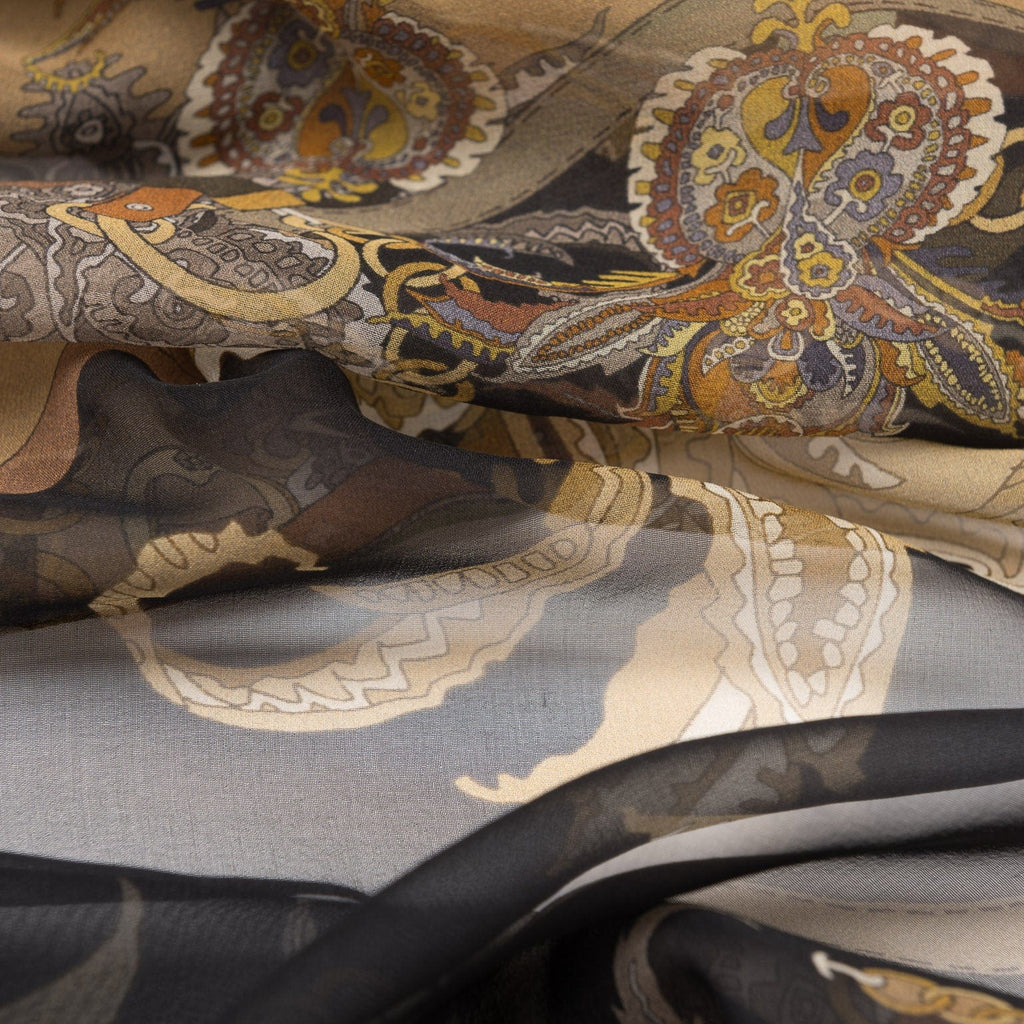 Alessandra - Long Silk Scarf - Black - My Men's Shop