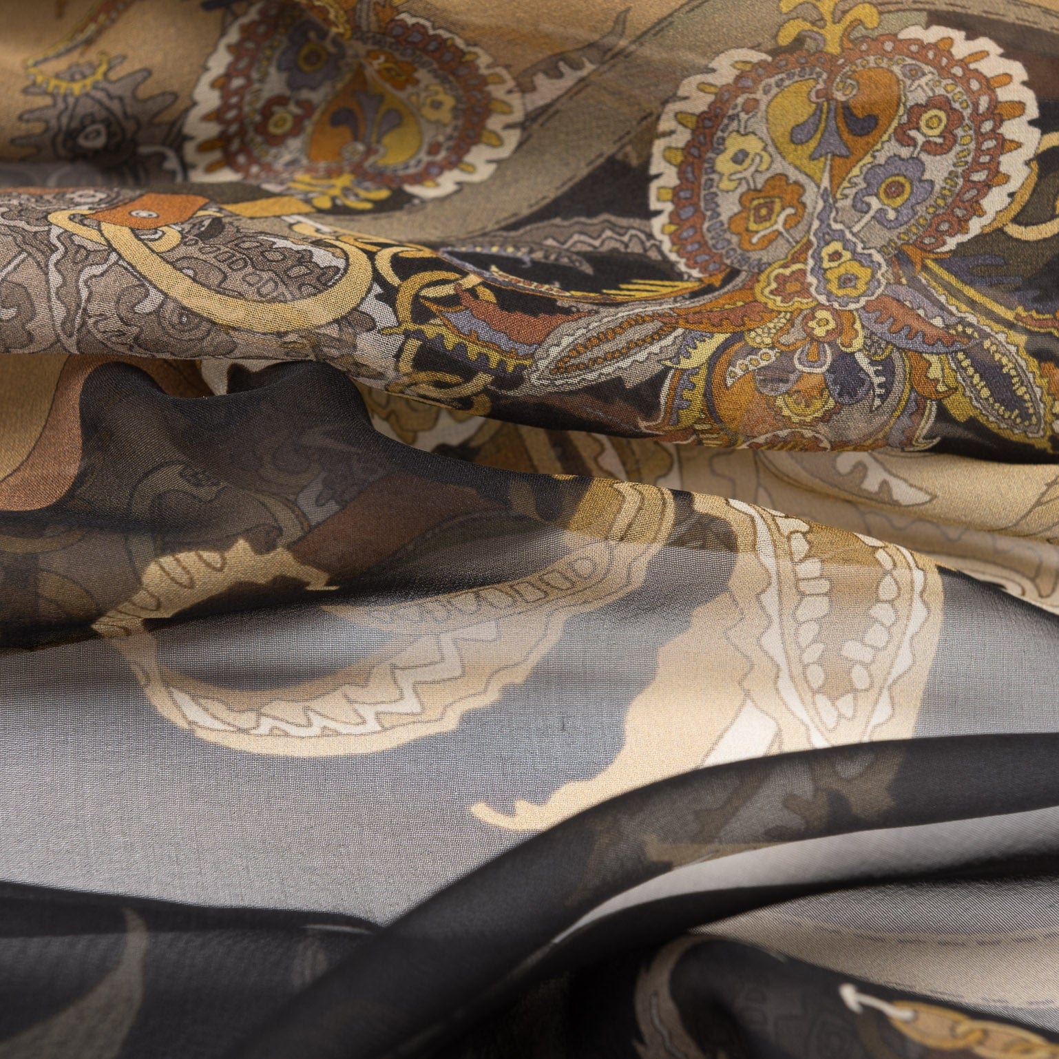 Alessandra - Long Silk Scarf - Black - My Men's Shop