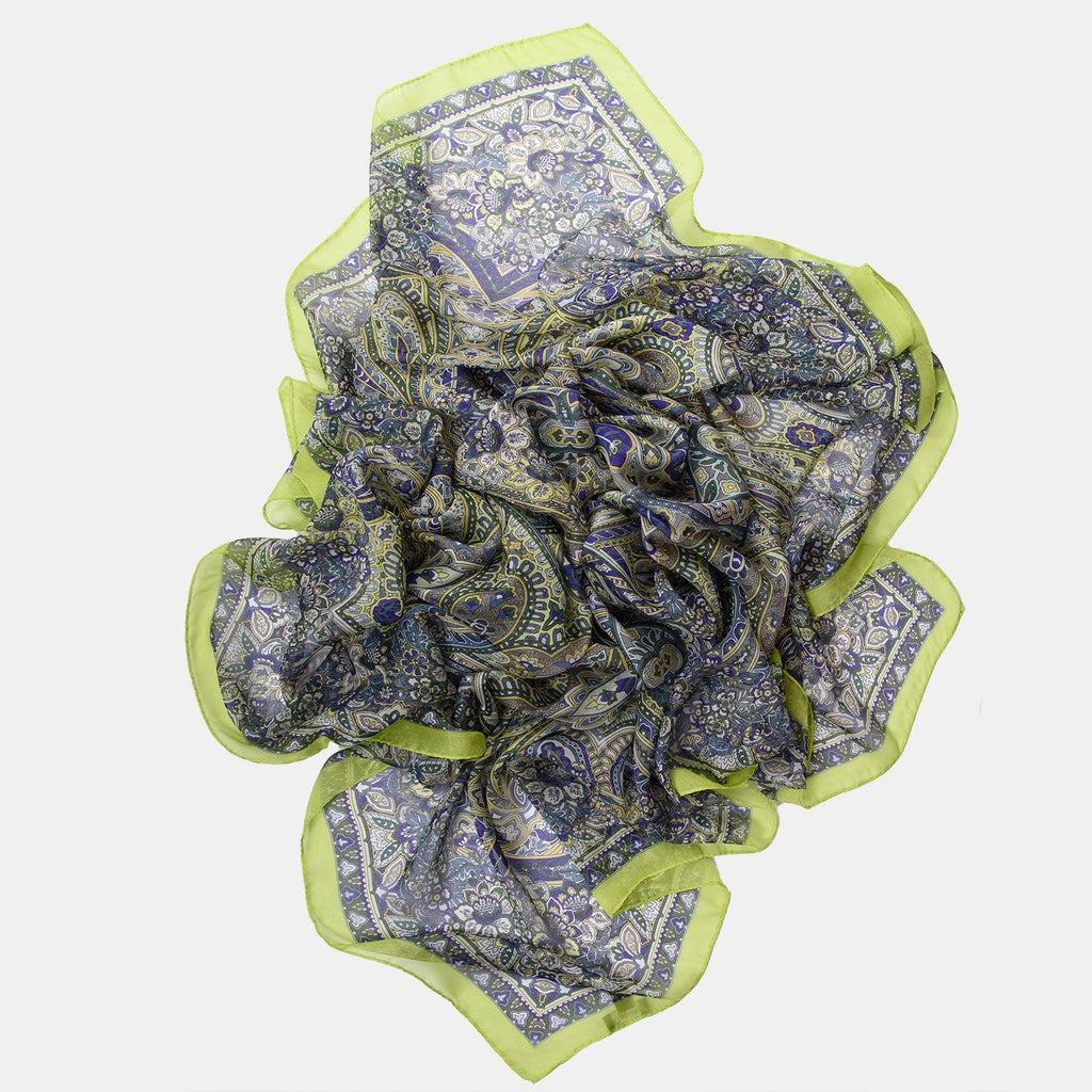 Helena - Silk Scarf Shawl - Green - My Men's Shop