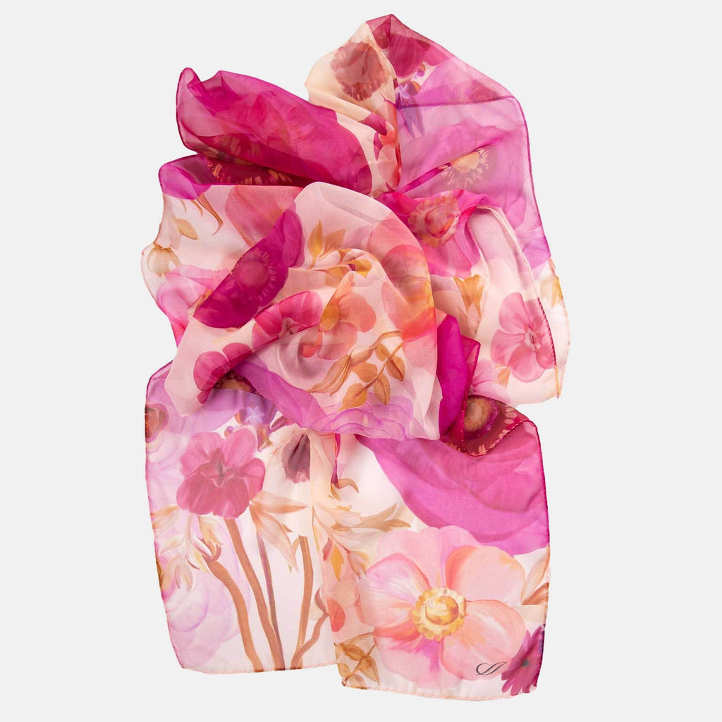 Campo de' Fiori - Long Silk Scarf - Pink - My Men's Shop