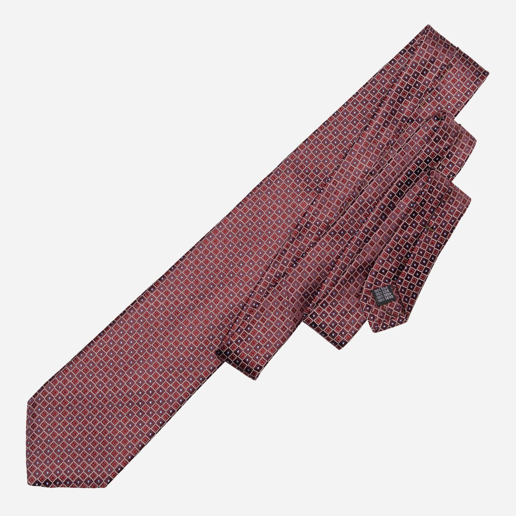 Ravenna - Silk Jacquard Tie - Burgundy - My Men's Shop