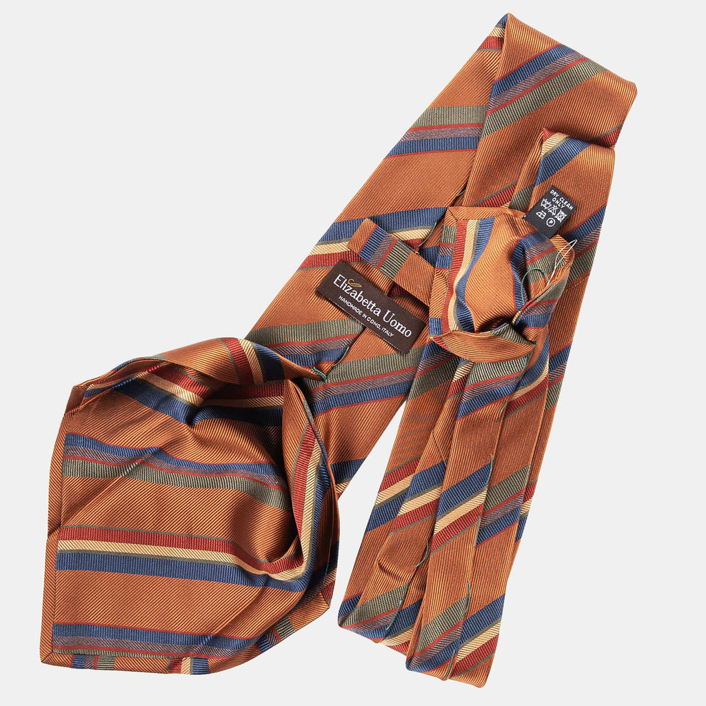 Battisti - Silk Jacquard Tie - Ginger - My Men's Shop