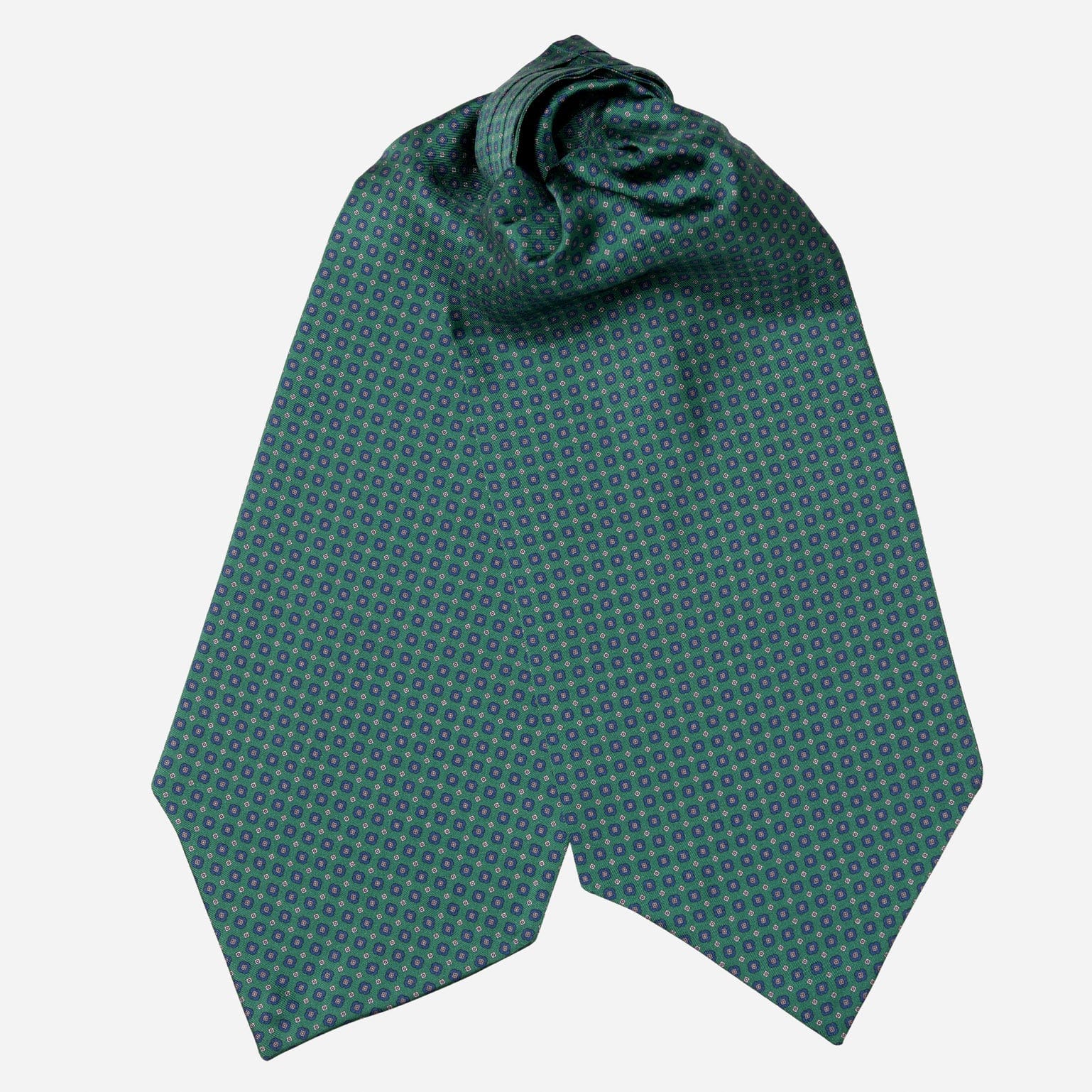 Navona - Silk Ascot Cravat Tie - Green - My Men's Shop