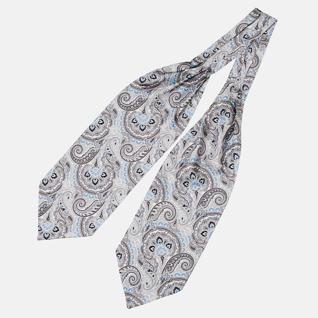 Bugatti - Silk Ascot Cravat Tie - Grey - My Men's Shop