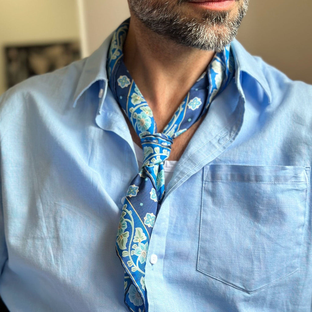 Ducati - Silk Neckerchief - Marine Blue - My Men's Shop