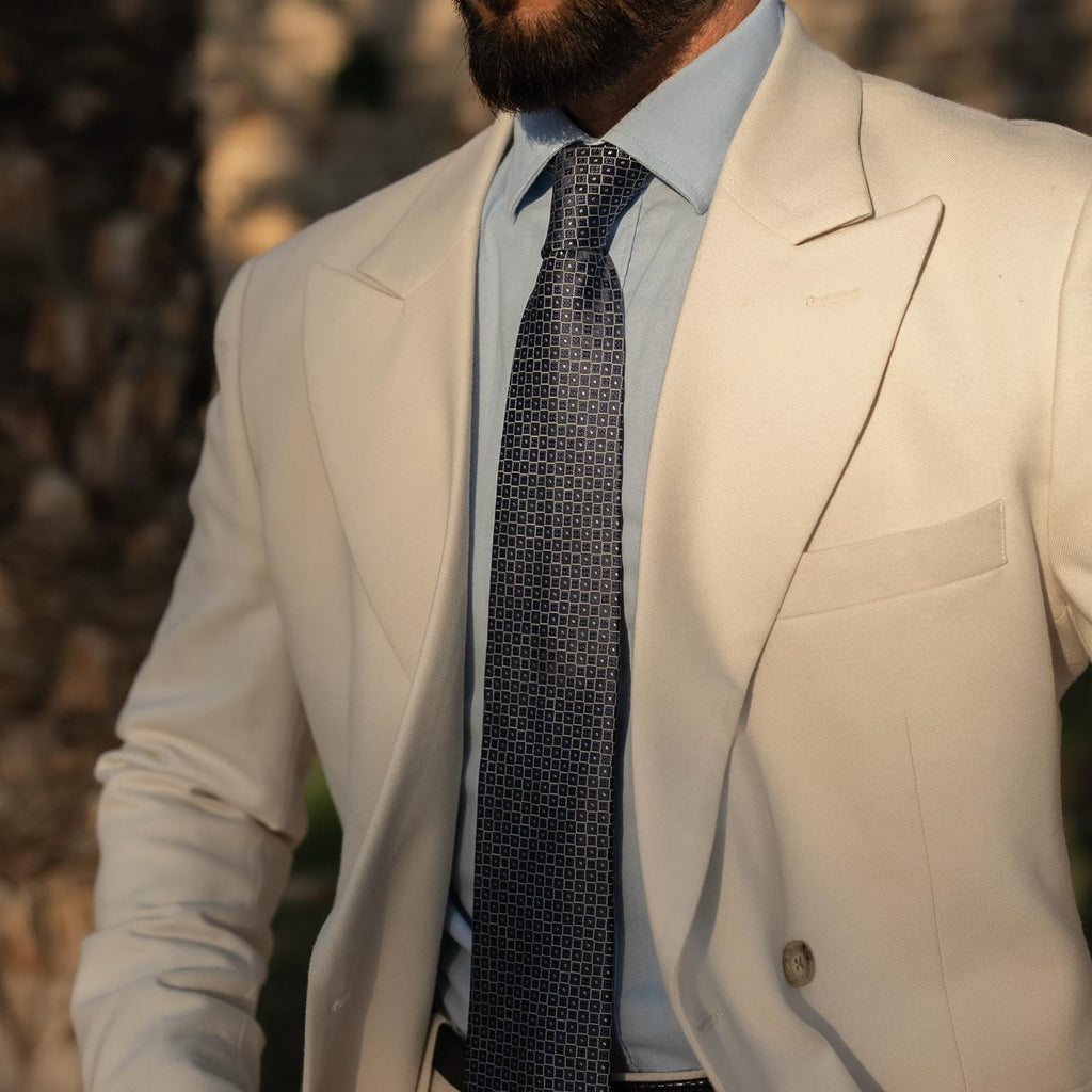 Ravenna - Silk Jacquard Tie - Blue