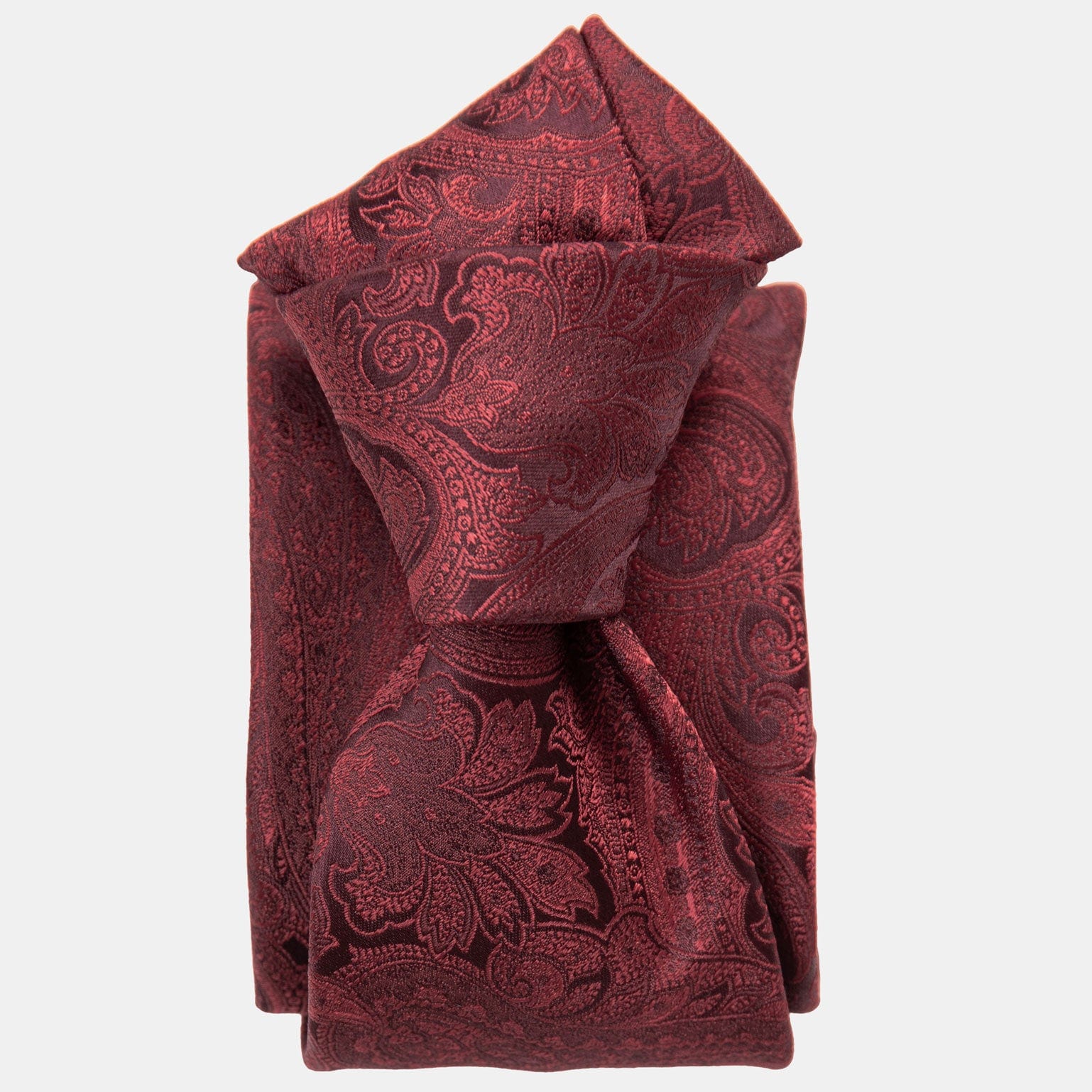 Vienna - Silk Jacquard Tie - Burgundy
