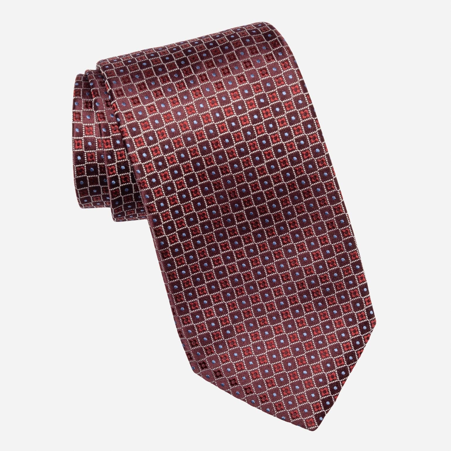 Ravenna - Silk Jacquard Tie - Burgundy - My Men's Shop