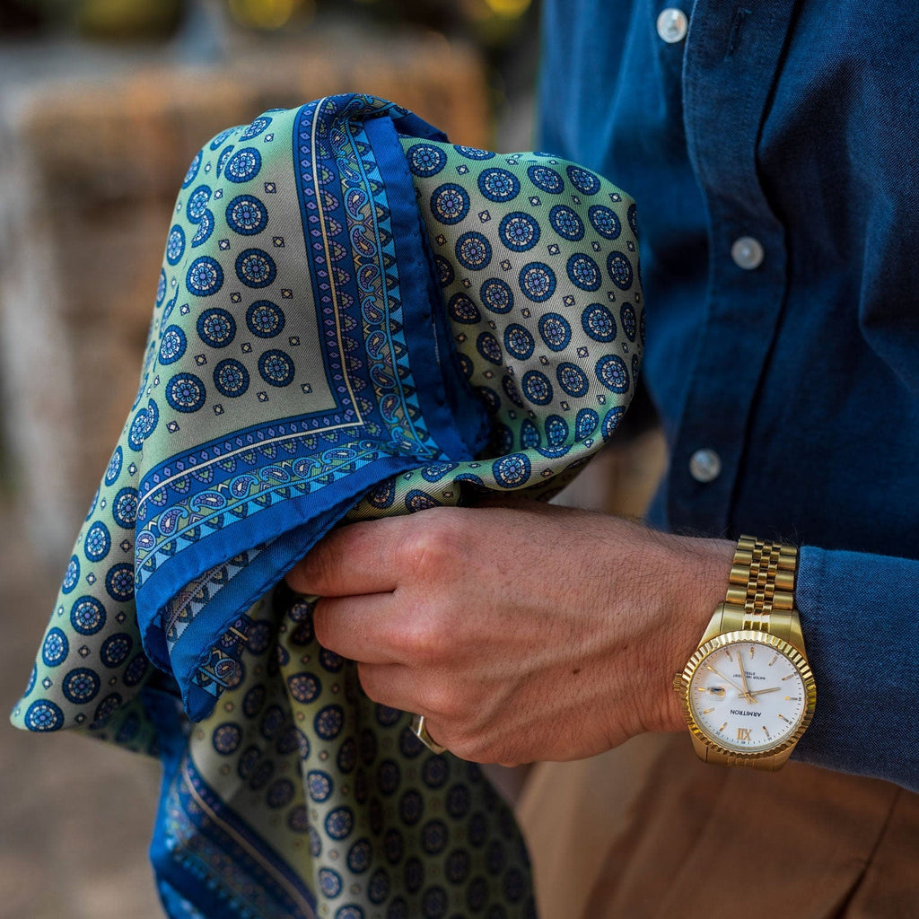 Toscana - Silk Neckerchief - Pistachio - My Men's Shop