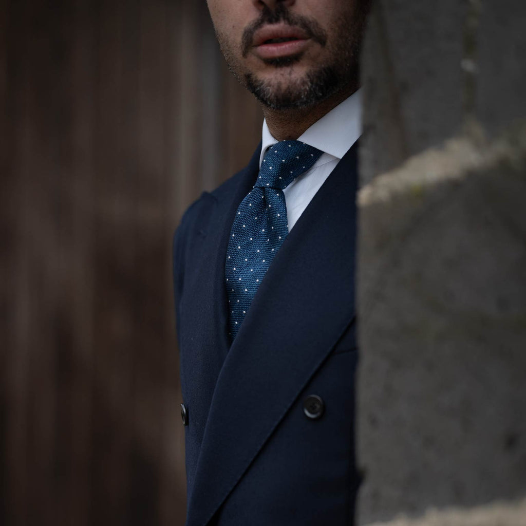 Mattei - Silk Grenadine Tie - Blue