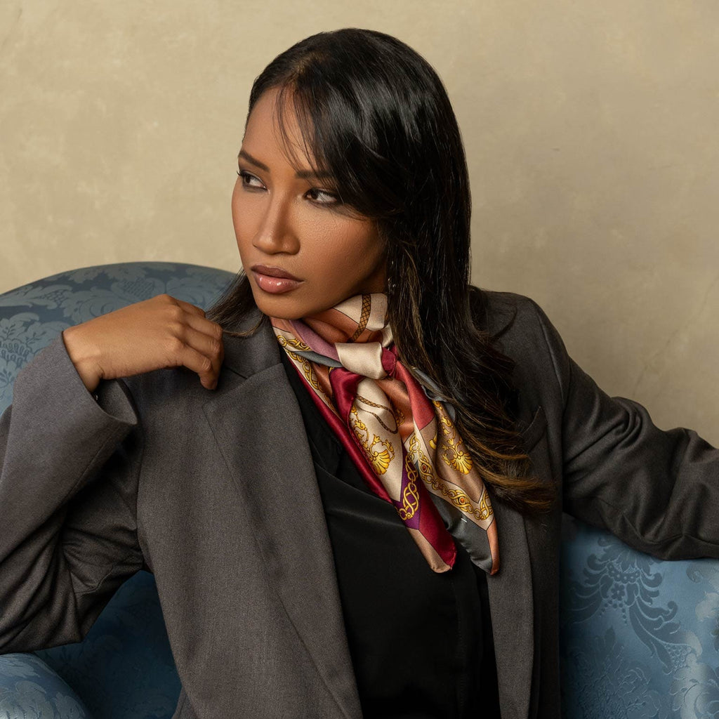Gabriella - Silk Foulard - Rosewood - My Men's Shop