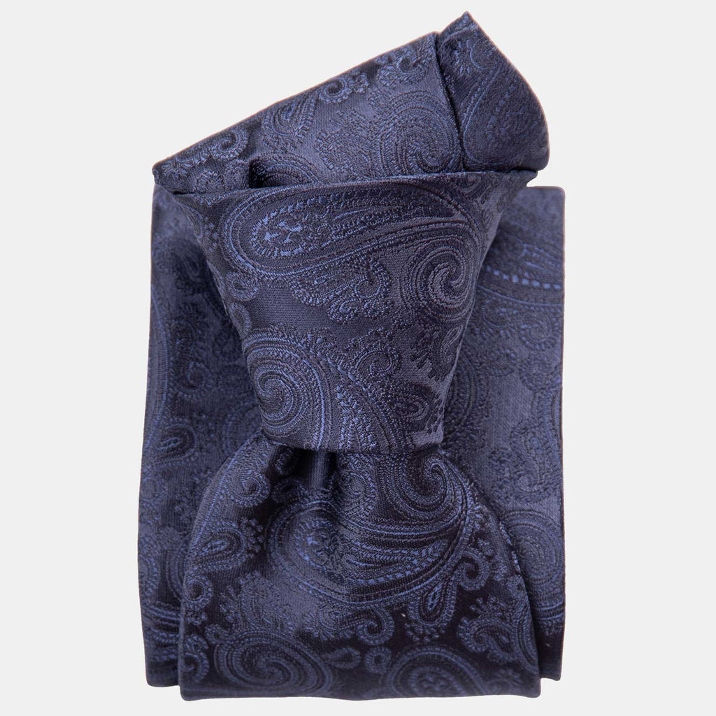 Soave - Silk Jacquard Tie - Midnight Blue - My Men's Shop