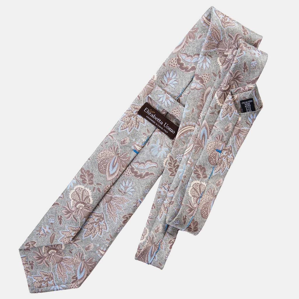 Medici - Printed Silk Tie - Soft Jade