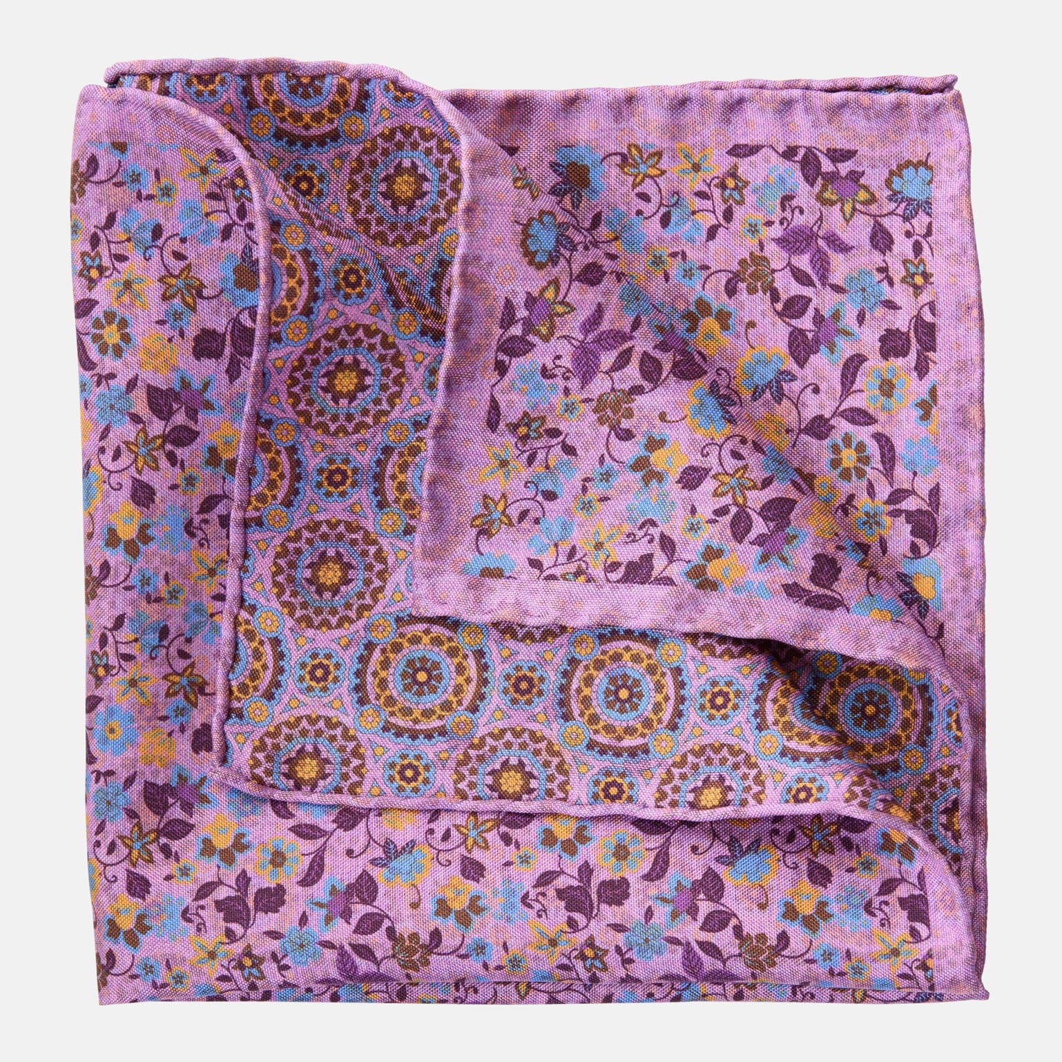 Rimini - Double Sided Silk Pocket Square - Pink - My Men's Shop