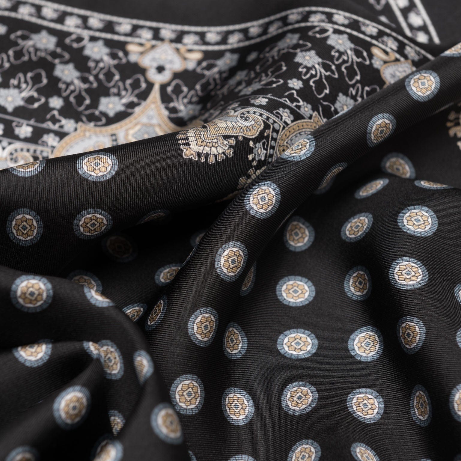 Filippo - Silk Neckerchief - Black