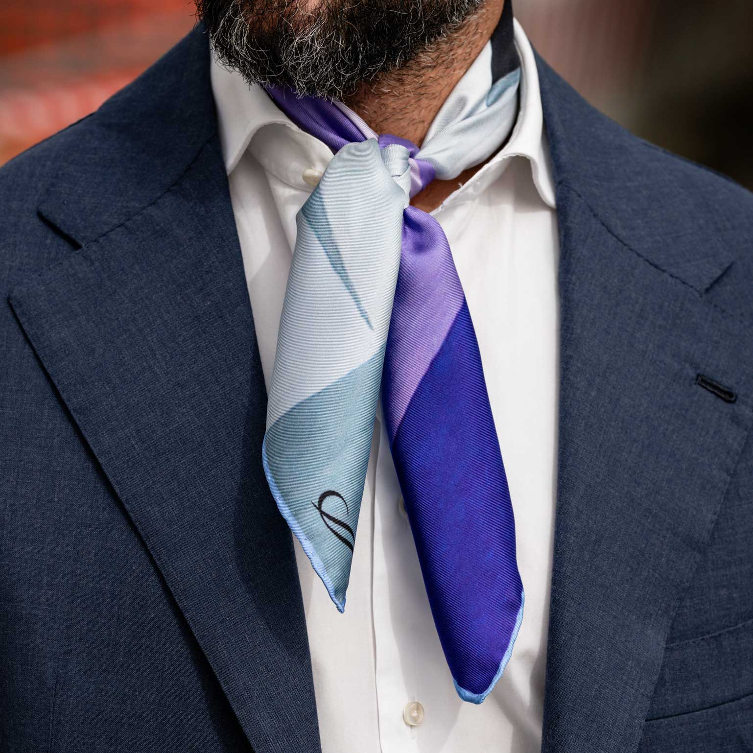 Jazz - Silk Neckerchief - Blue - My Men's Shop