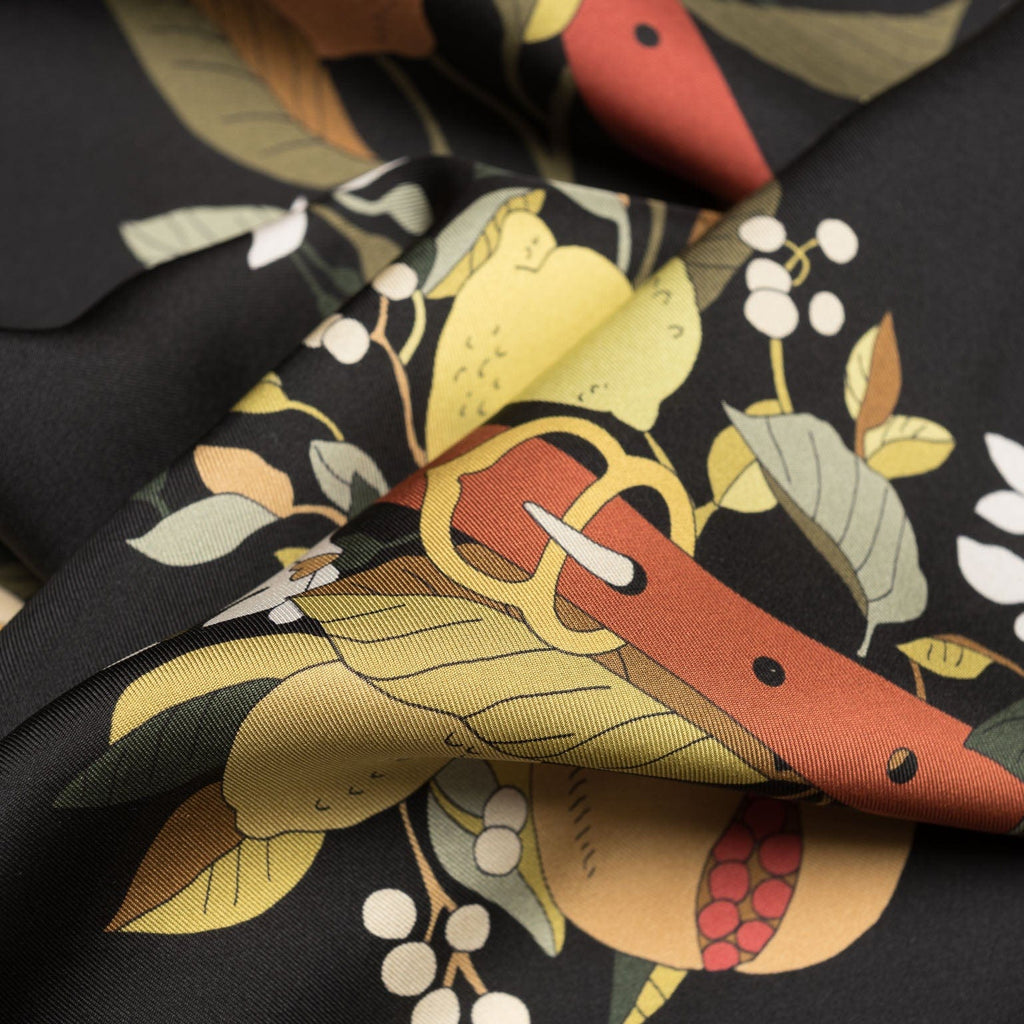 Anthea - Silk Foulard - Black - My Men's Shop