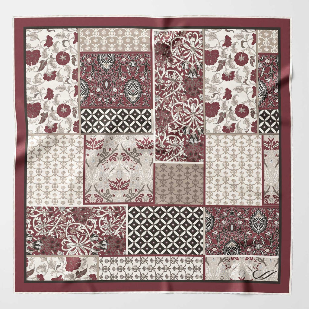 Napoli - Silk Neckerchief - Maroon - My Men's Shop
