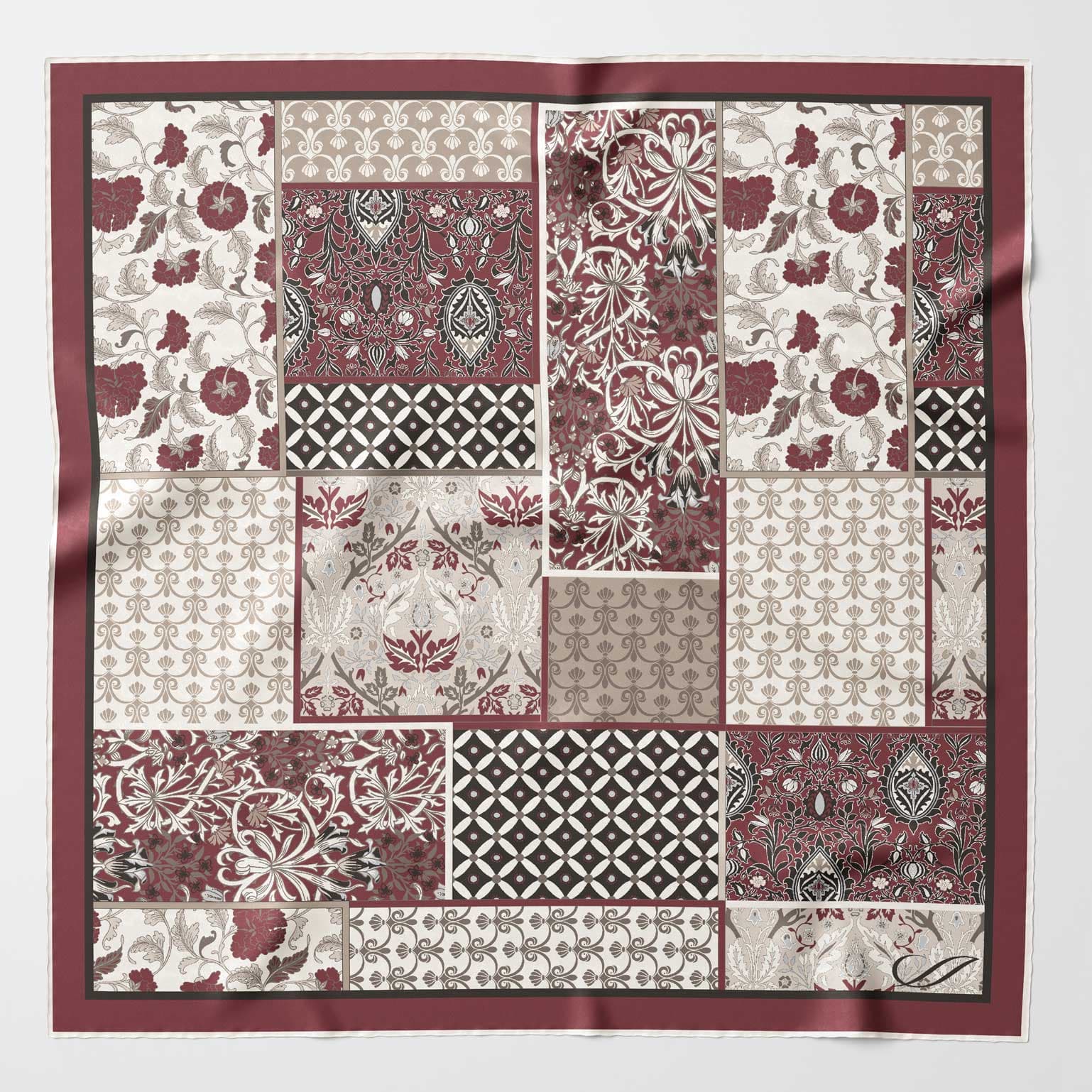 Napoli - Silk Neckerchief - Maroon - My Men's Shop