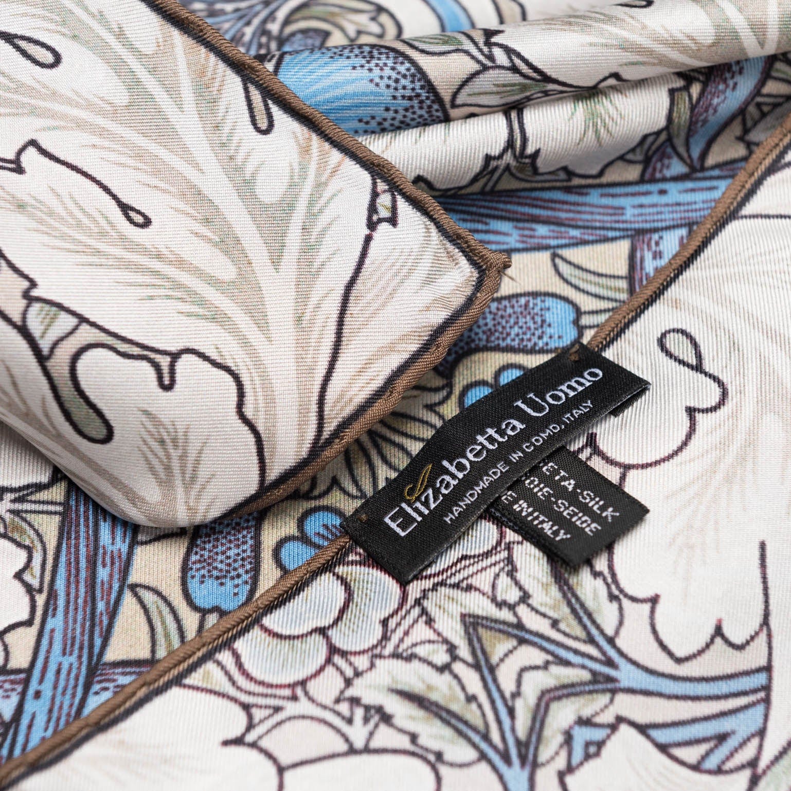 St. James - Silk Neckerchief - Blue and Tan - My Men's Shop