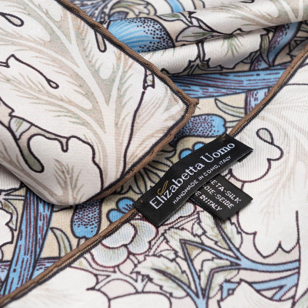 St. James - Silk Neckerchief - Blue and Tan
