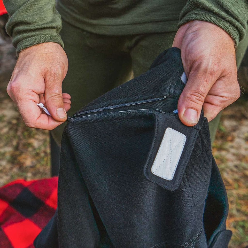 Heavyweight Wool Zip-Off Bottoms 3/4 length - 100% Merino Wool