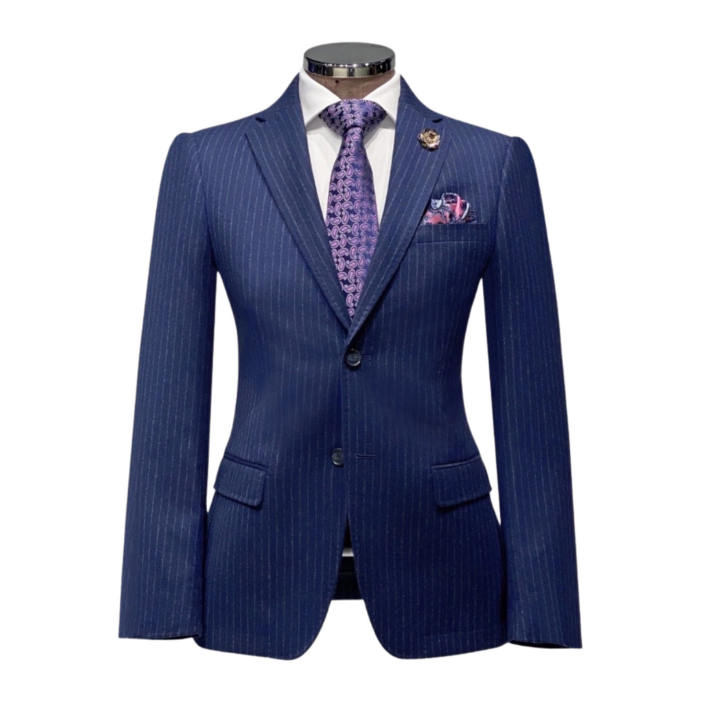 Daspin Pinstriped Wool Suit - My Men's Shop