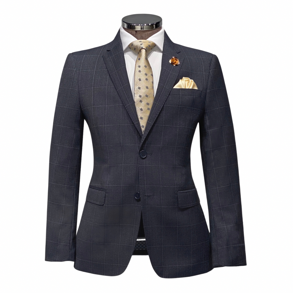 Davin Windowpane Suit - My Men's Shop