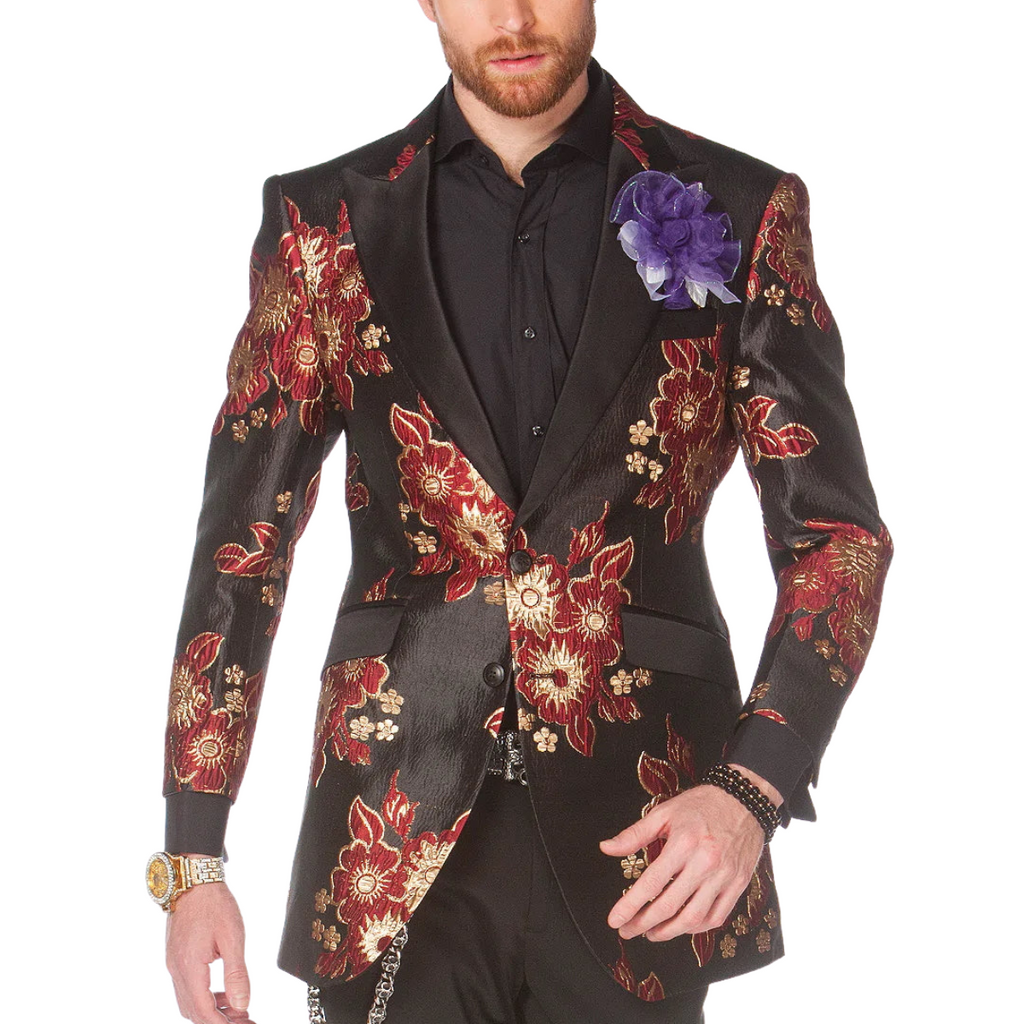 Sun F. Semi Long Floral Blazer - My Men's Shop
