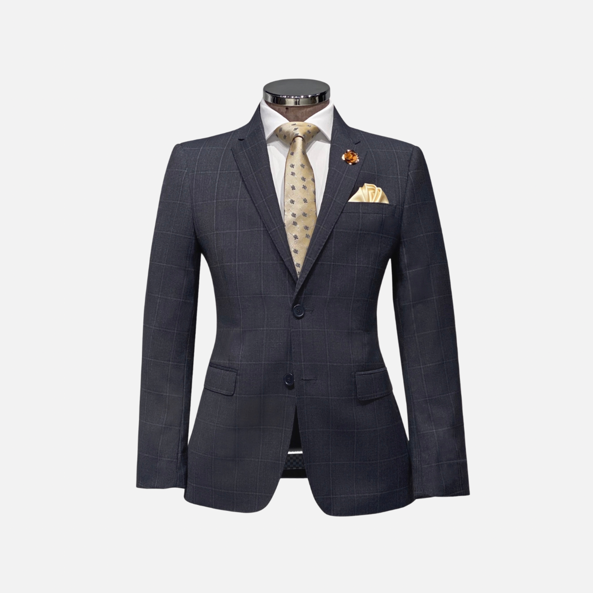 Davin Windowpane Suit - My Men's Shop