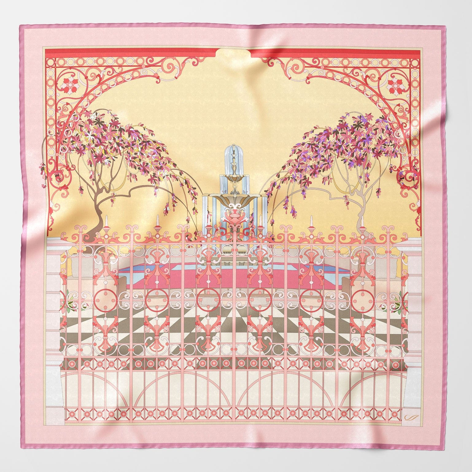 Garden of Dreams - Silk Foulard - Pink - My Men's Shop
