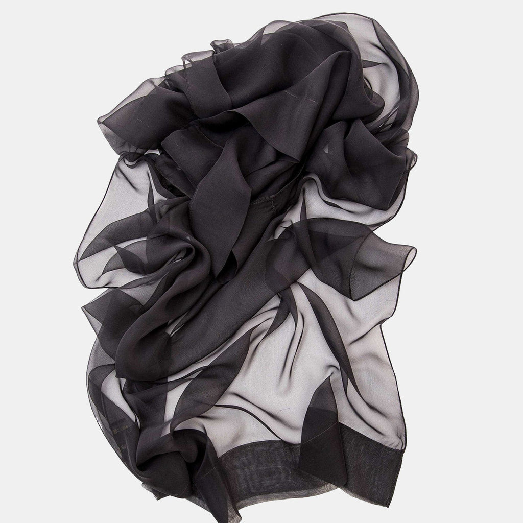 Carmen - Silk Scarf Shawl - Black - My Men's Shop