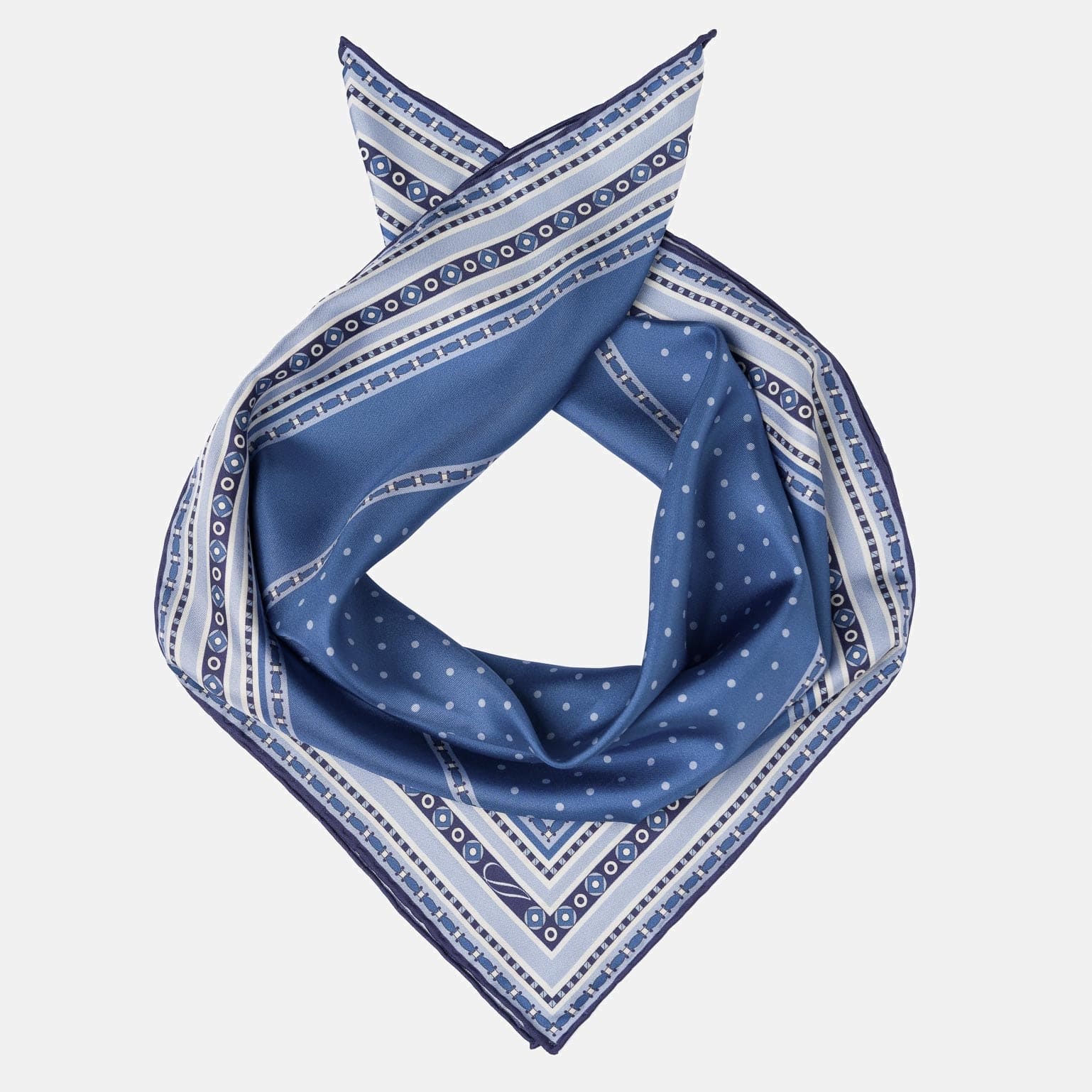 Verona - Silk Neckerchief - Blue - My Men's Shop