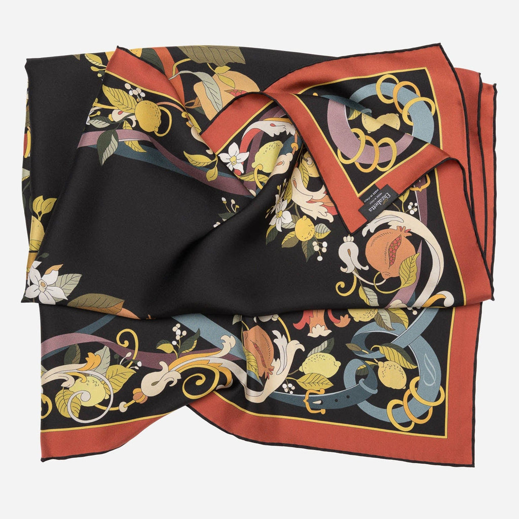 Anthea - Silk Foulard - Black - My Men's Shop