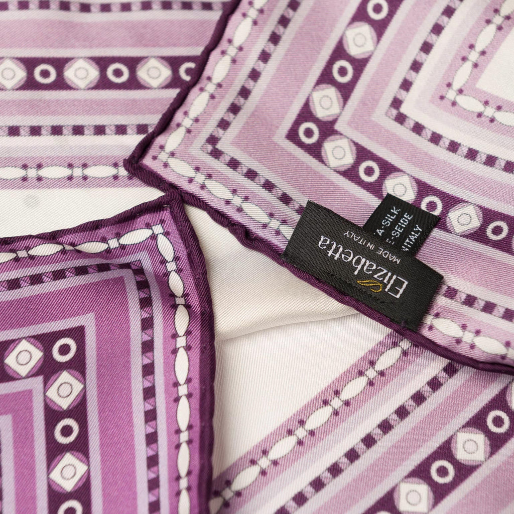 Verona - Silk Neckerchief - White & Lilac