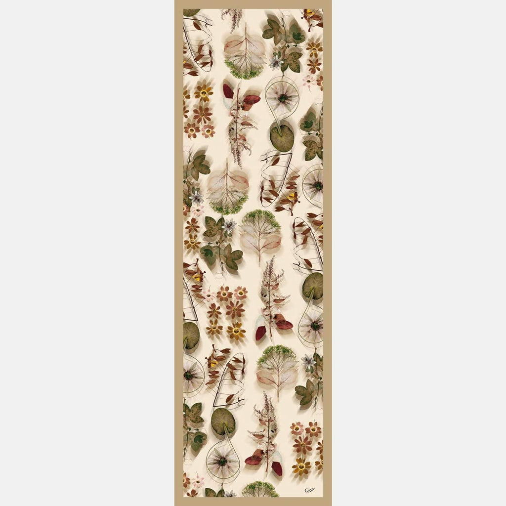 Botanica - Long Silk Scarf - Beige