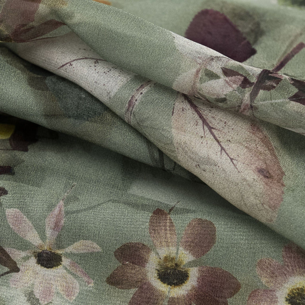 Botanica - Long Silk Scarf - Green