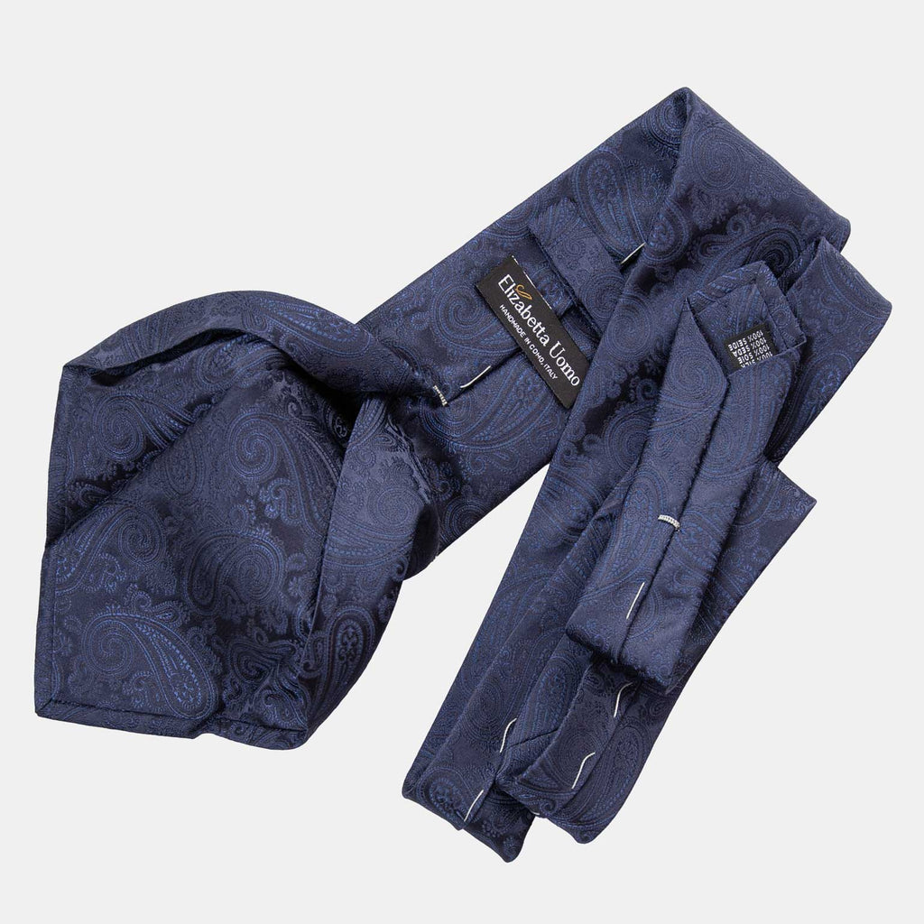 Soave - Silk Jacquard Tie - Midnight Blue - My Men's Shop