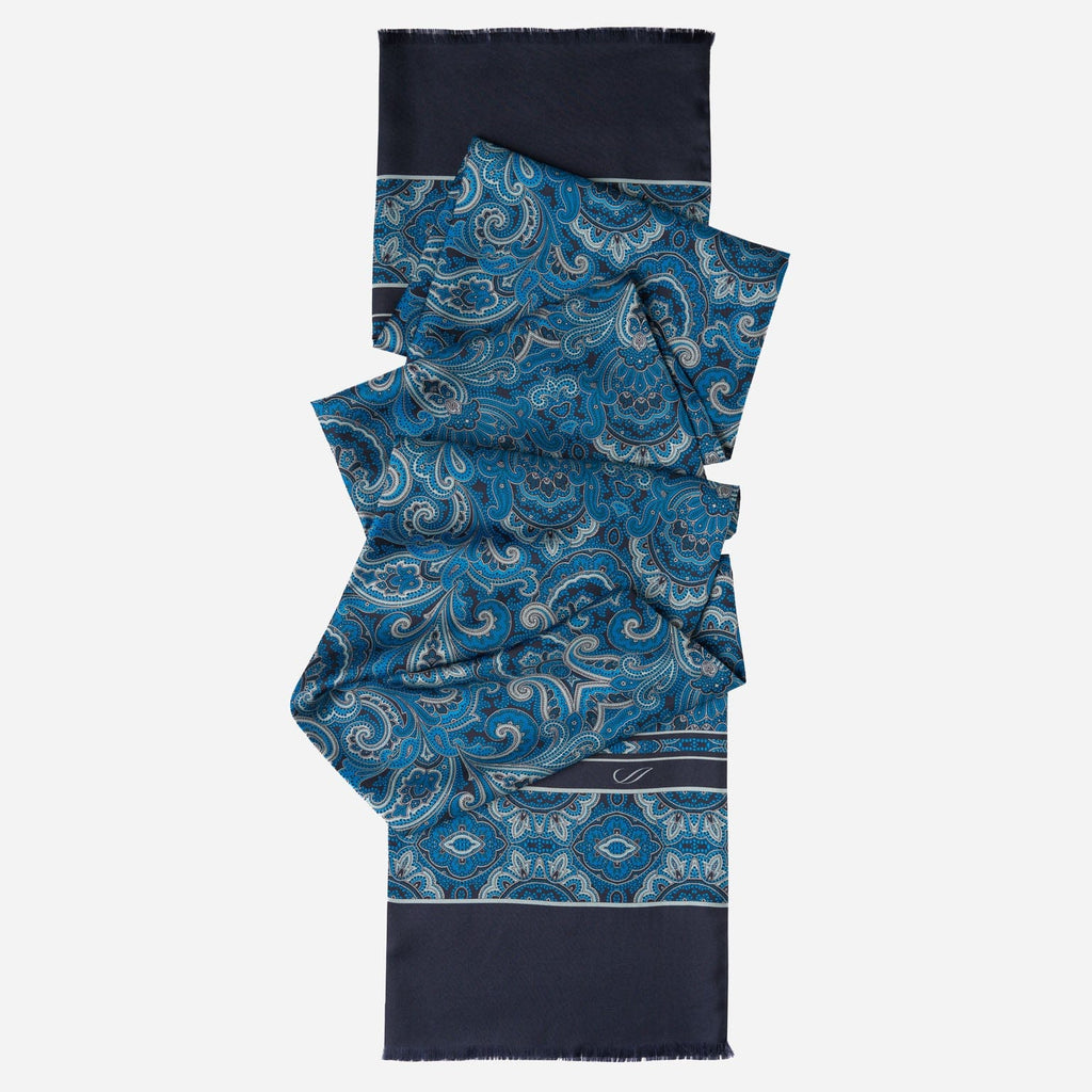 Ferrara - Silk Scarf - Blue - My Men's Shop