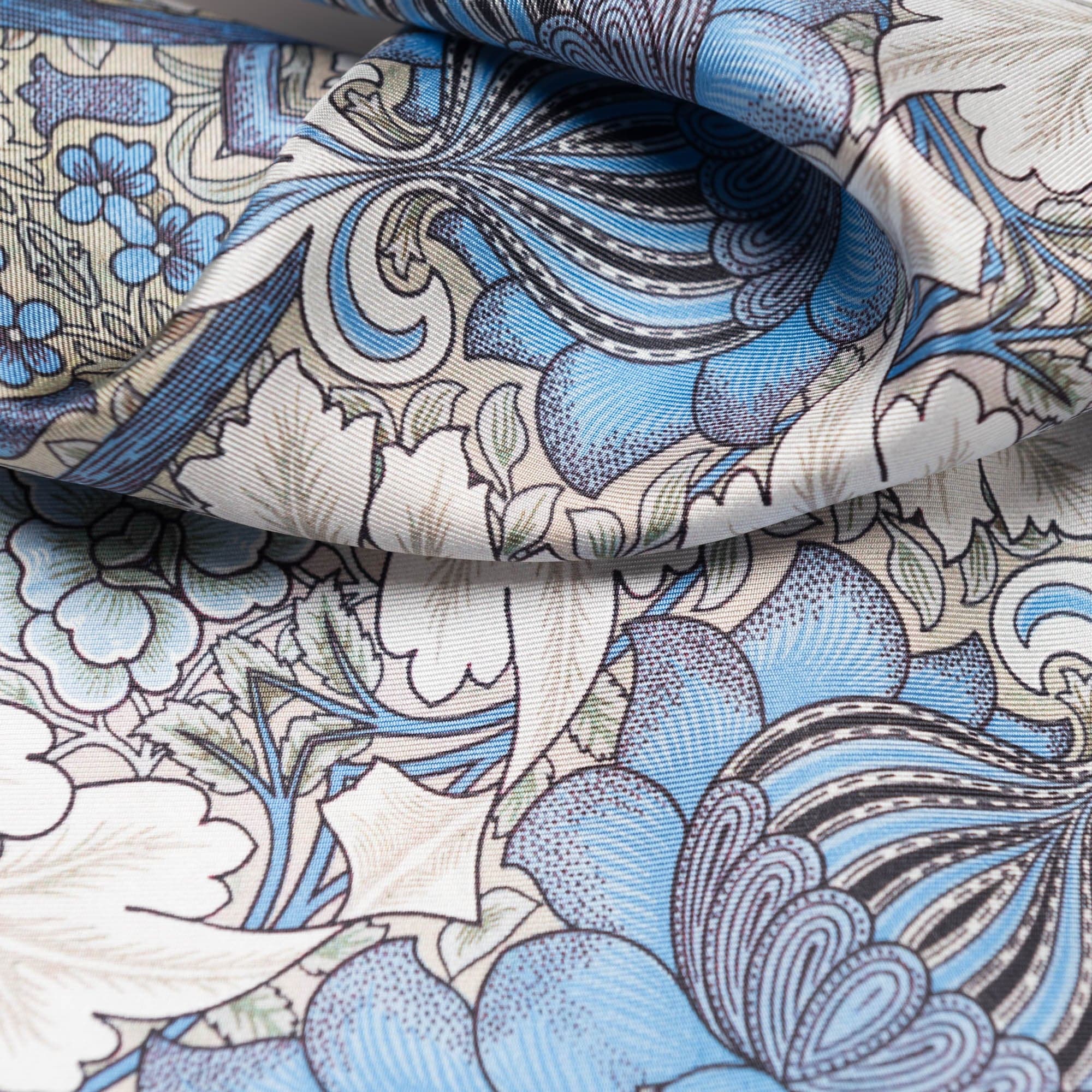 St. James - Silk Neckerchief - Blue and Tan - My Men's Shop
