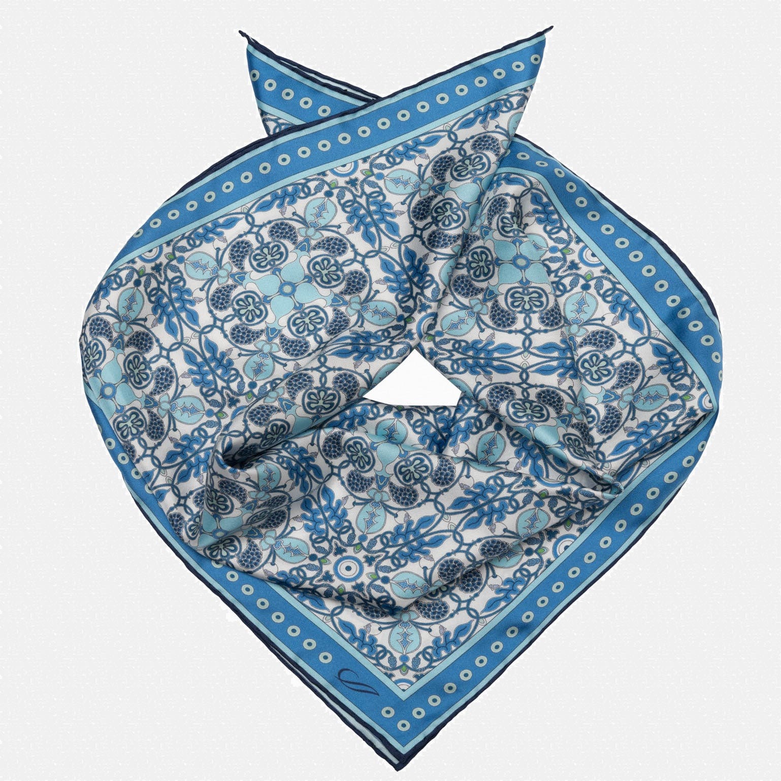 Barbaresco - Silk Neckerchief - Blue - My Men's Shop