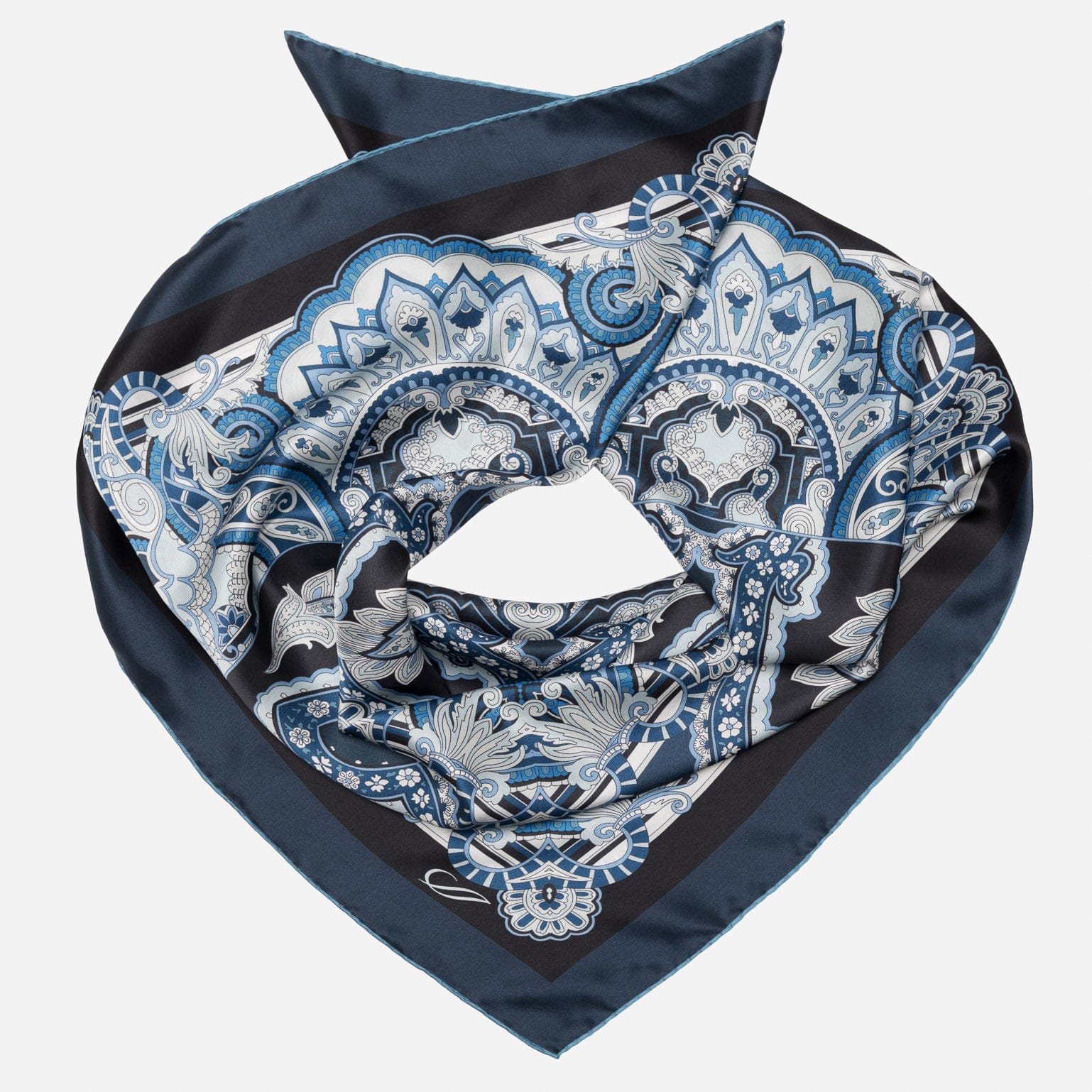 Malta - Silk Foulard - Royal Blue - My Men's Shop